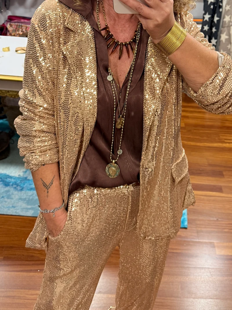BLAZER BRILLÓ DORE