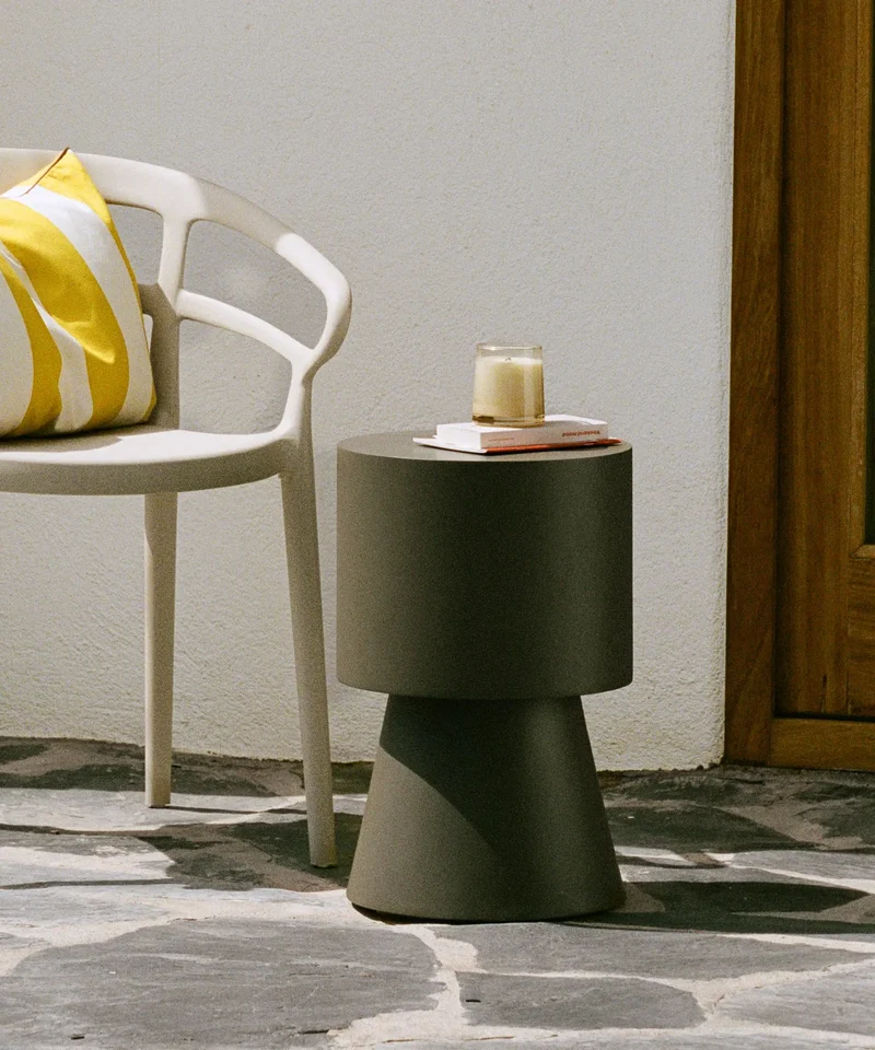 Mesita Auxiliar de Madera Nate (30x49 cm)