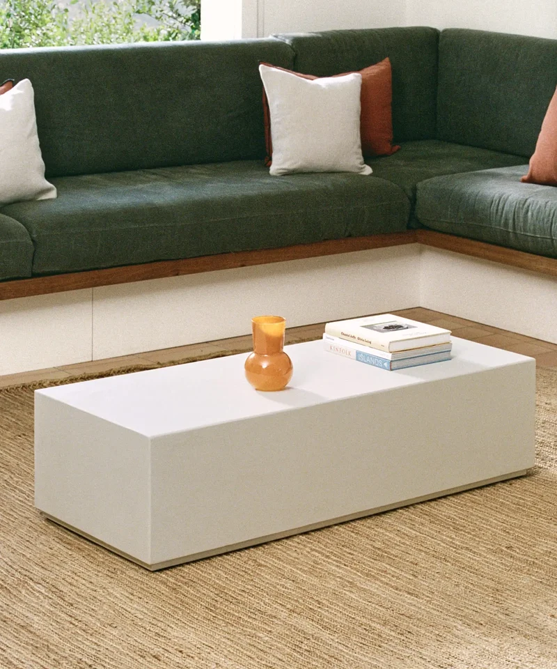 Mesa de Centro Alargada en Microcemento Fiama (120 cm)