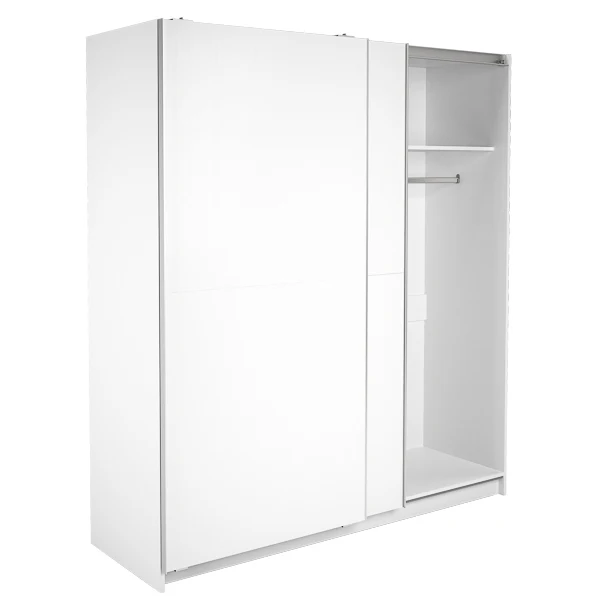 Armario 2 Puertas Correderas · Blanco Poro · 180x60x200 cm