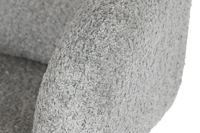 SILLA POLIESTER METAL 60X62X84 BOUCLE GRIS (Pack 2 Unidades)