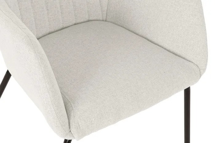SILLA POLIESTER METAL 59,5X60,5X78 BEIGE (Pack 2 Unidades)