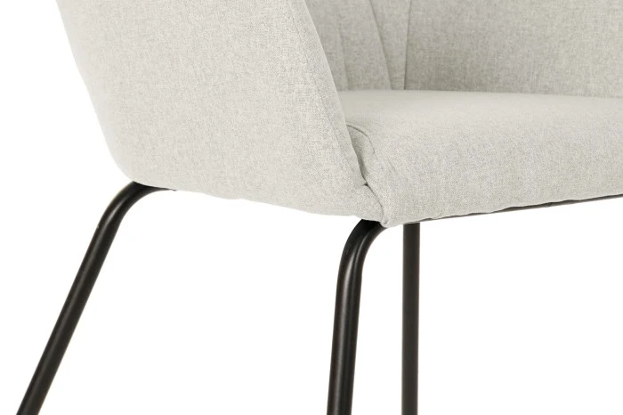 SILLA POLIESTER METAL 59,5X60,5X78 BEIGE (Pack 2 Unidades)