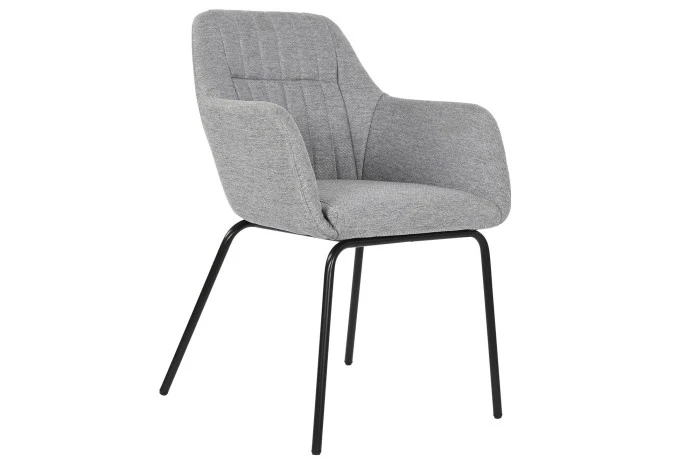 SILLA POLIESTER METAL 59,5X60,5X78 GRIS (Pack 2 unidades)