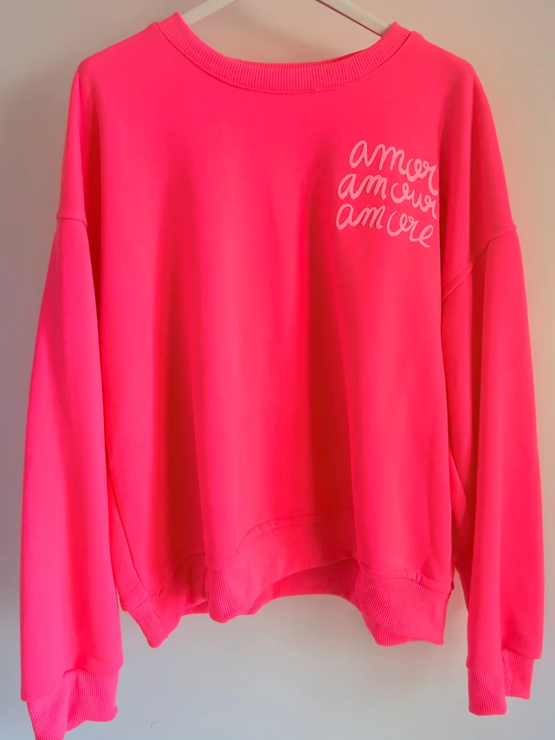 SUDADERA FLÚOR AMOR