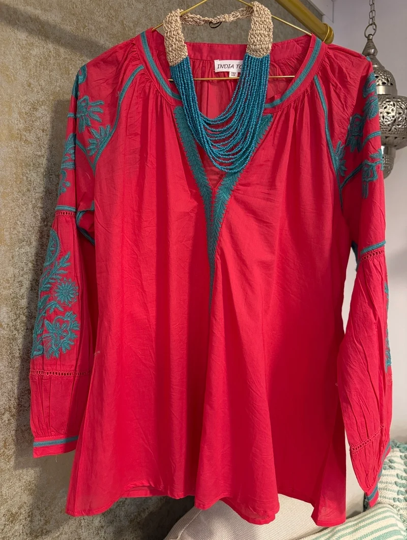 BLUSA BOHO FUCSIA