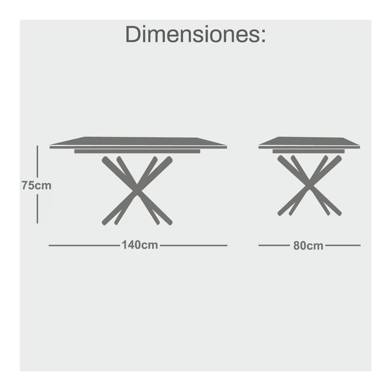 MESA LEONA 140x80cm