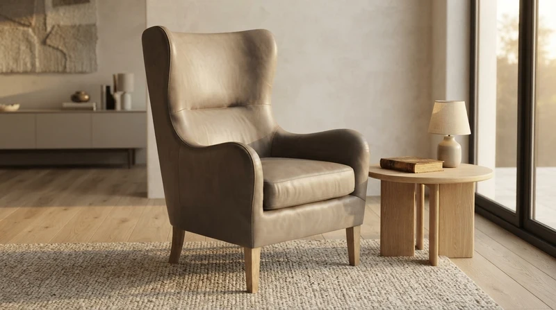 PARIS SILLON OCASIONAL PIEL VERONA CARBON PATAS WALNUT