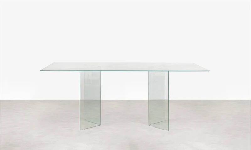 Mesa de Comedor rectangular en Cristal Templado Ottish (180x90 cm)