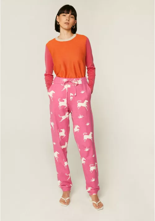 JOGGERS FELPA ROSA CABALLOS