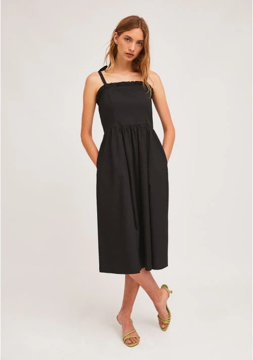 VESTIDO TIRANTES NEGRO 100% ALGODÓN