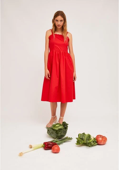 VESTIDO ROJO 100% ALGODÓN