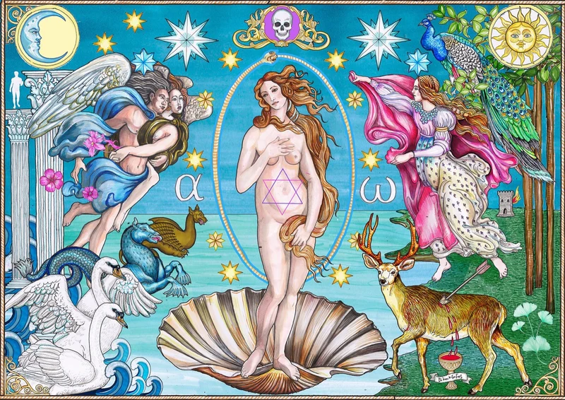 ILUSTRACIÓN LÁMINA "VENUS" EL DIOS DE LOS TRES