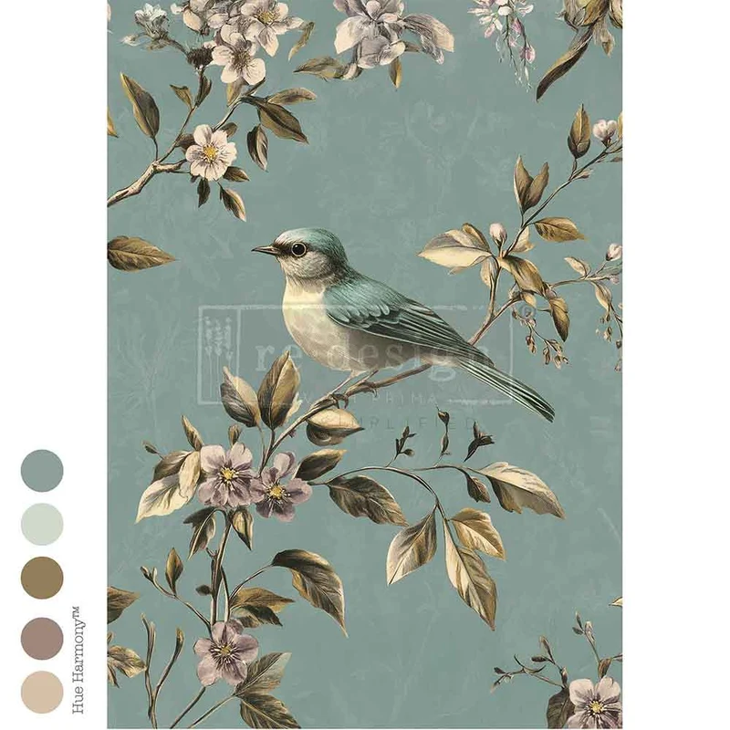 A1 Papel Decoupage Re Design With Prima - Blue Song