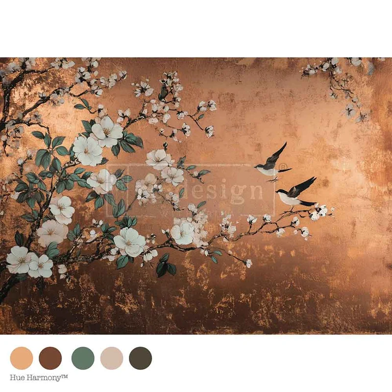 A1 Papel Decoupage Re Design With Prima - Feathers In The Glow