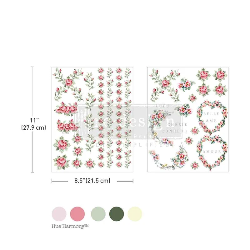 H2O Transfer Re Design With Prima - Nostalgic Blooms