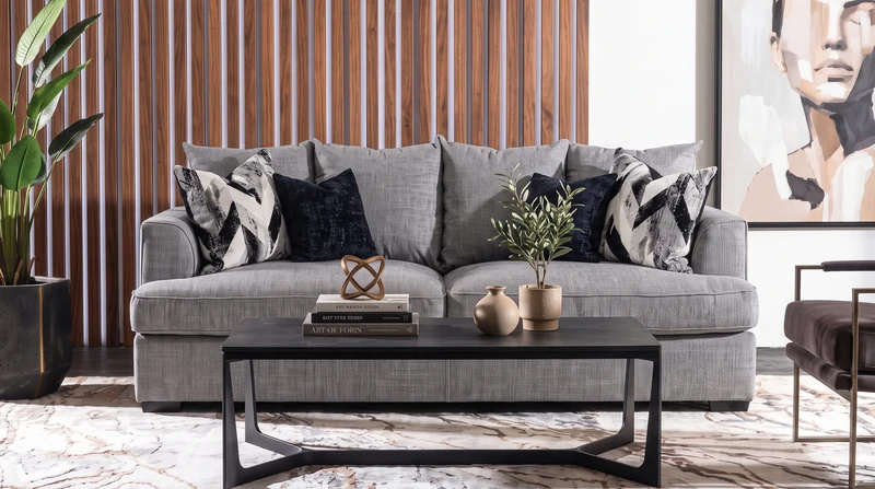 CANBERRA SOFA GRIS (HIGHLIGHT SILVER)