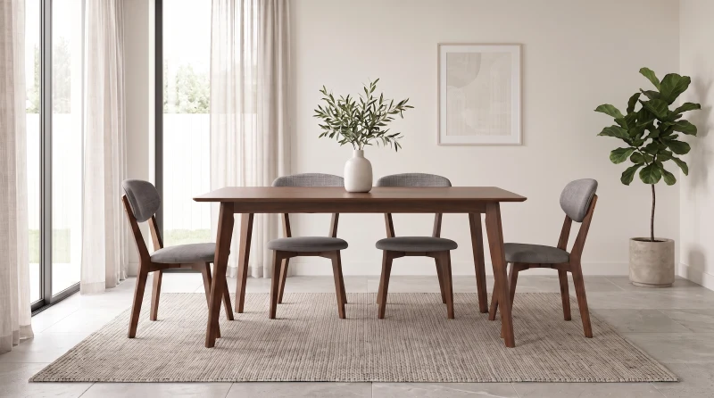 VALENTINA MESA COMEDOR RECTANGULAR NOGAL