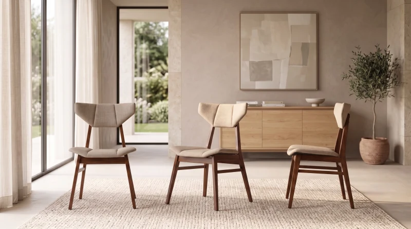 VALLERY SILLA NOGAL TELA BEIGE