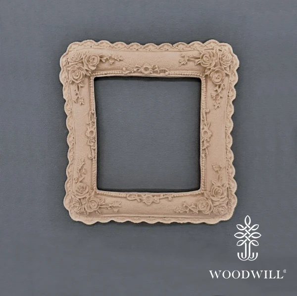 Wood Carving Decorative Frame Parallel 13.5cm x 13