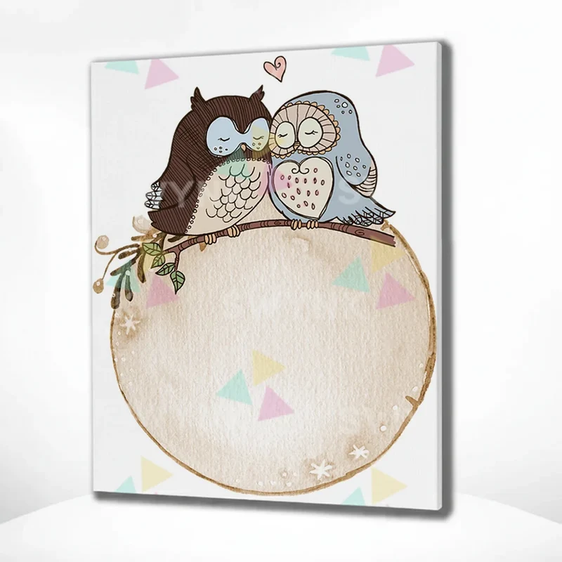 Painting by numbers Love Owls