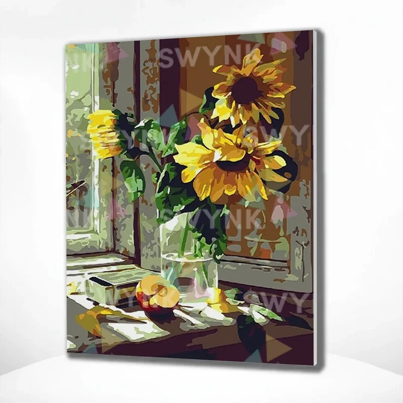 Painting by numbers Sunflowers with Apple