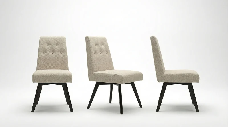 FEREZ SILLA NEGRO C/BOTON TAPIZ LINO SAND