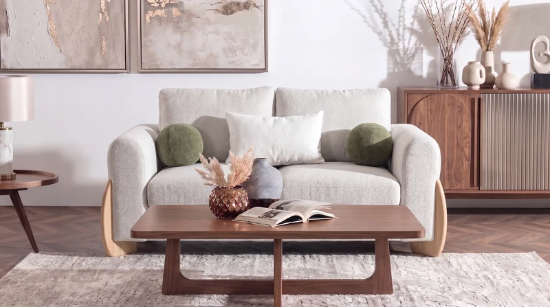 NEBIA LOVE SEAT TITUS CHALK