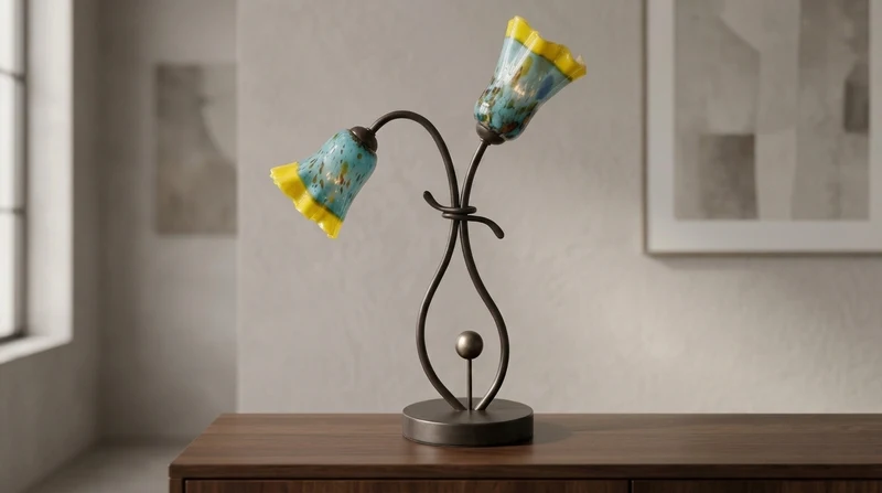 PÉNDULO LAMPARA DE MESA 2 LUCES
