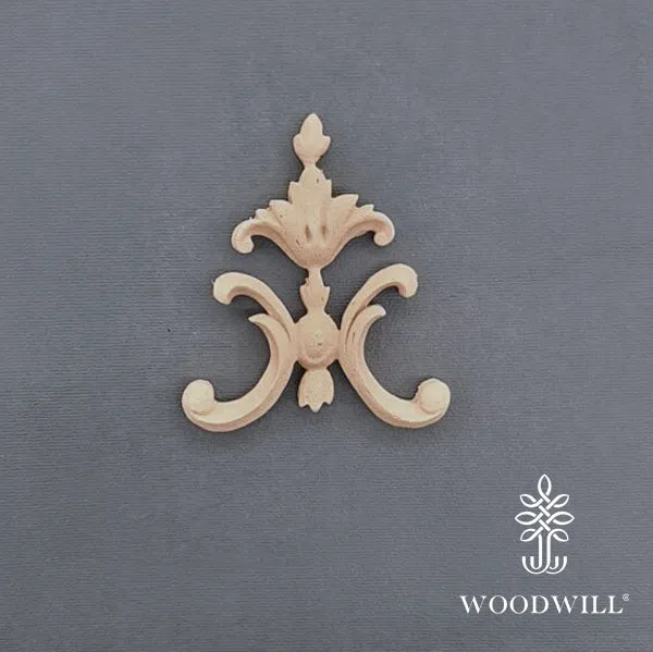 Wood Carving Decorative Center 6.5cm x 8cm