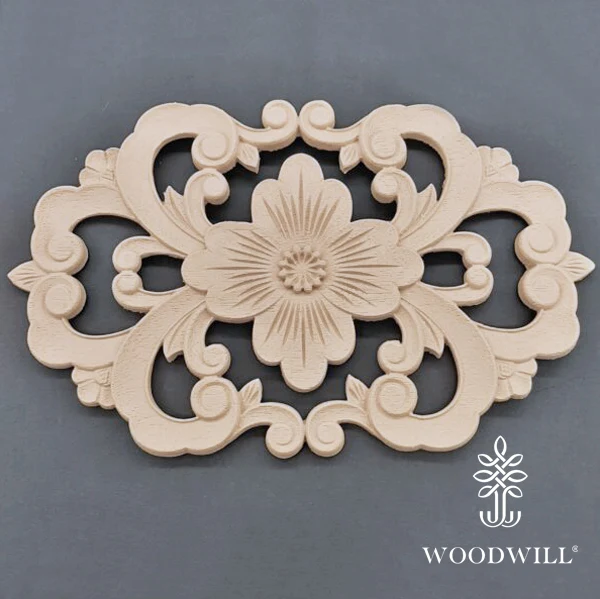Wood Carving Decorative Center 28.8cm x 18.4 Cm