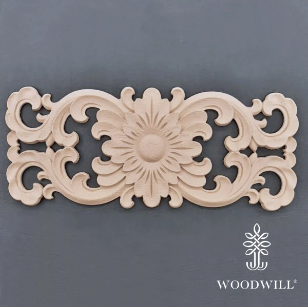 Wood carving Decorative Center 27cm x 11,3cm