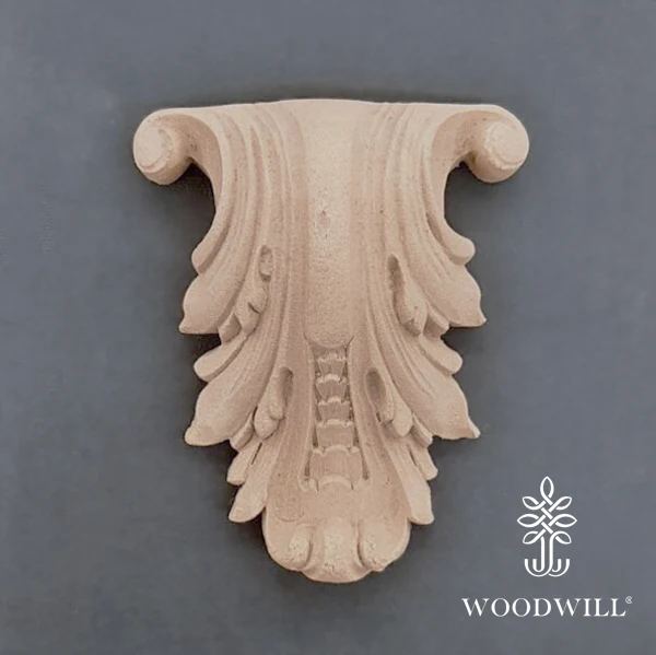 Wood Carved Decorative Column - Pillar 9.5cm. x 11