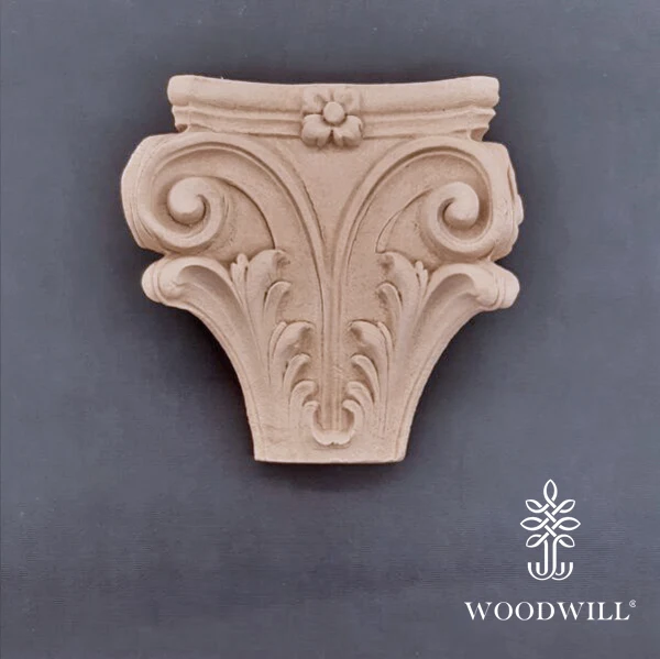 Wood Carved Decorative Column - Pillar 14cm x 13