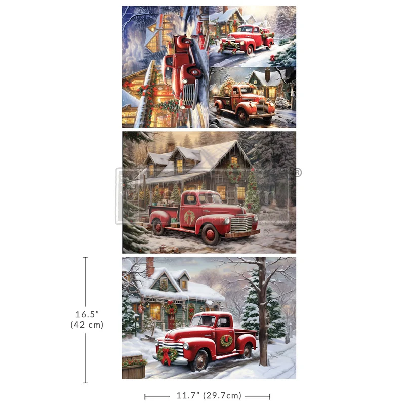 Decoupage Decor Tissue Paper Pack - Christmas Cargo
