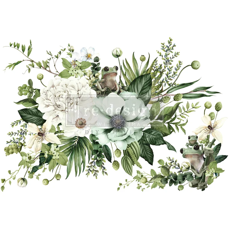 Decor Tranfer RE DESIGN WITH PRIMA - Froggy Meadow Greens