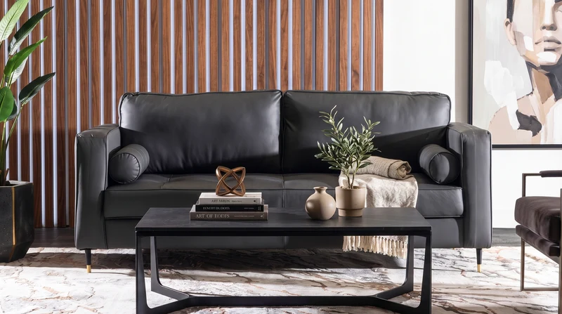 HAVEN SOFA PIEL MATCH GRIS