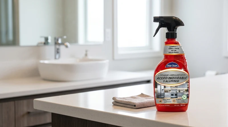 STAY CLEAN LIMPIADOR Y ABRILLANTADOR DE ACERO INOXIDABLE Y ALUMINIO 730 ML
