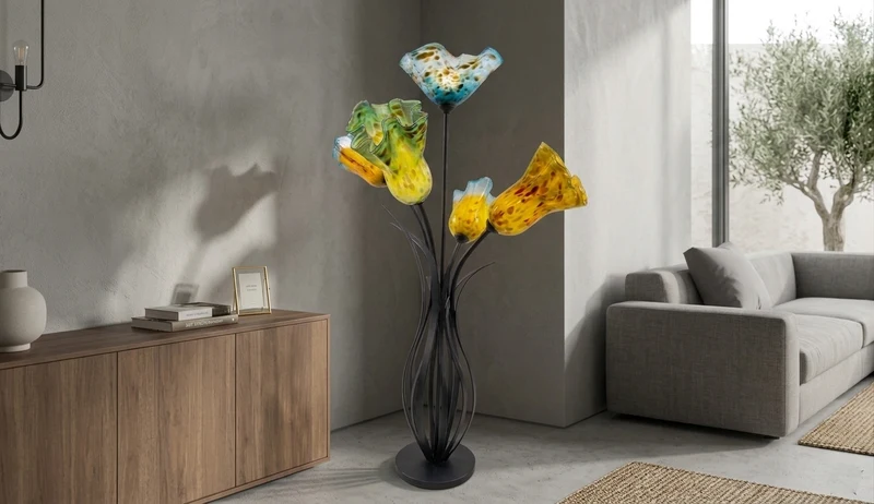 CEBOLLA LAMPARA DE PISO 5 LUCES