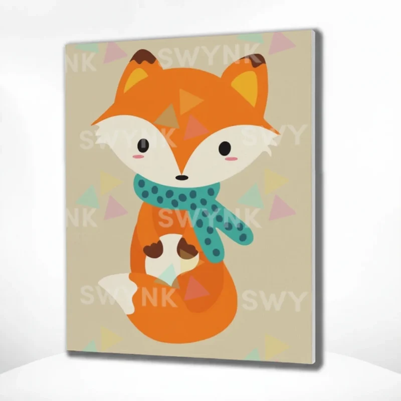 Painting by numbers Fox with Scarf
