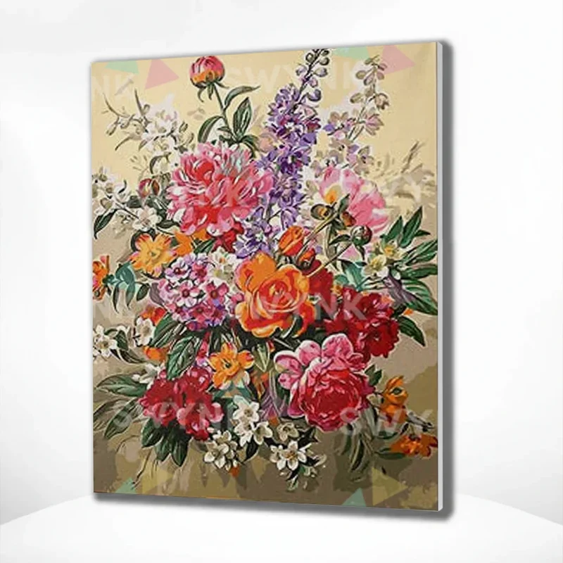 Painting by numbers Colourful Bouquet of Flowers