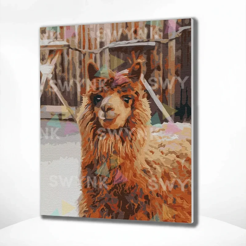 Painting by numbers Llama