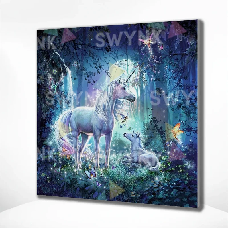 Painting by numbers Unicorns in the Forest