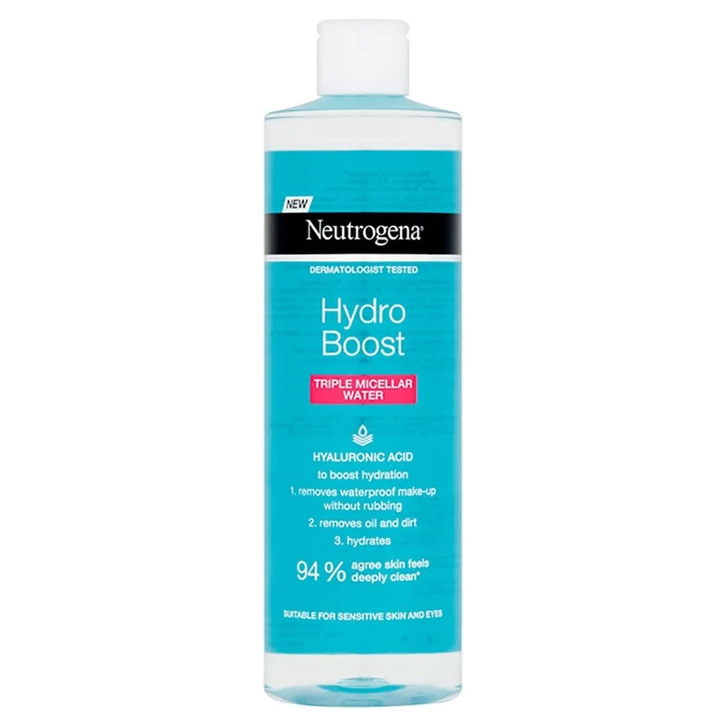 WHOLESALE NEUTROGENA HYDRO BOOST TRIPLE MICELLAR WATER 400ml / 13.5 OZ - 48 PIECE LOT