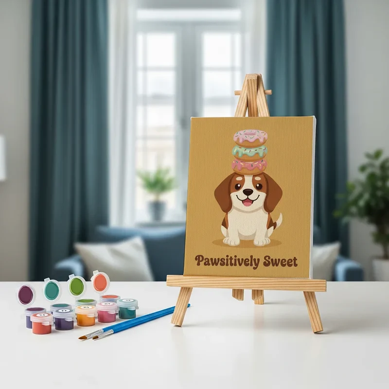 Animal Puns Parade - Mini Painting by numbers Set of 6