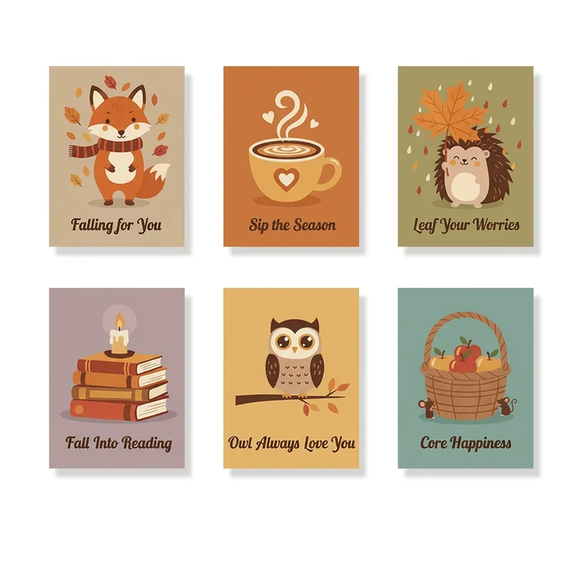 Cosy autumn vibes - Mini Painting by numbers Set of 6
