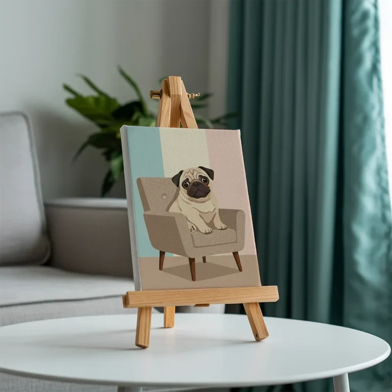 Retro Dog Days - Mini Painting by numbers Set of 6