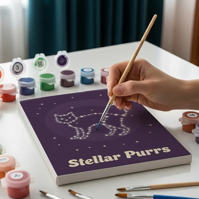 Retro Space Wonders - Mini Painting by numbers Set of 6