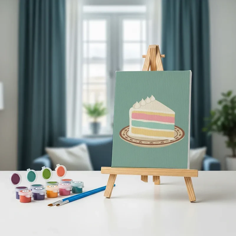 Retro Sweet Treats - Mini Painting by numbers Set of 6