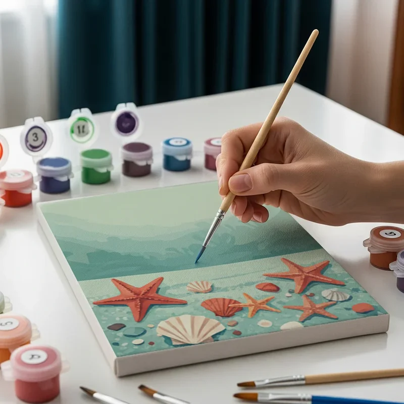 Wonders of the Sea - Mini Painting by numbers Set of 6